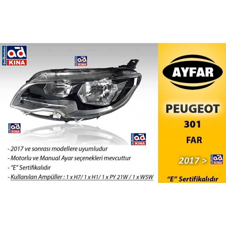 AYFAR 303382 | FAR SAĞ 303382 P301 (17->) MOTORLU