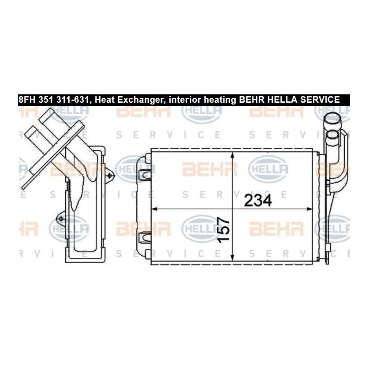 BEHR AH99000S | KALORİFER RADYATÖRÜ 8FH351311631 CLIO (90-96) MEGANE-I (95-99) R19 KANGO
