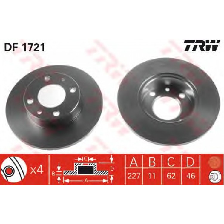 BENDİX 561380 | DİSK FREN AYNASI ÖN 561380 TEMPRA 1.6