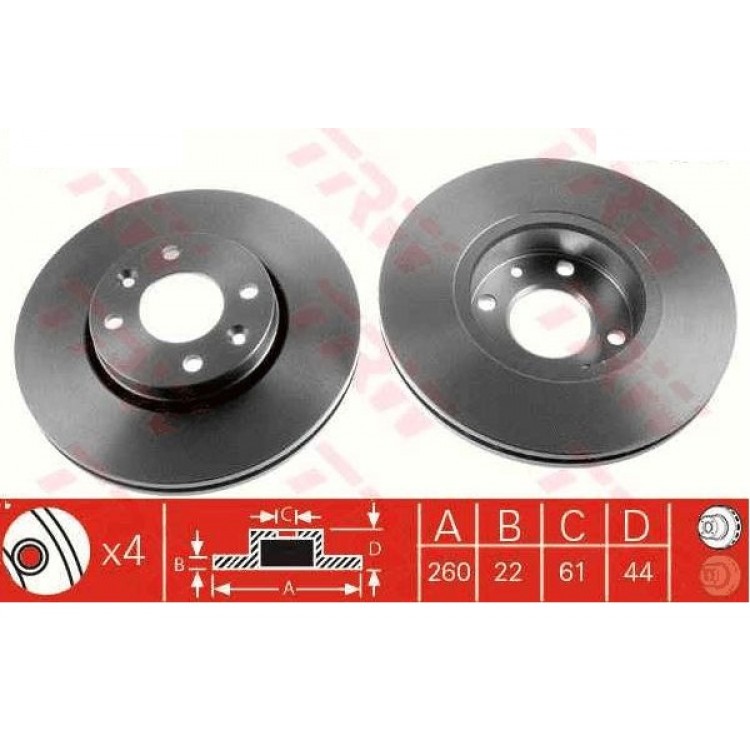 BENDİX 562230B | DİSK FREN AYNASI ÖN 562230B MEGANE-II 1.4 CLIO-III MODUS MICRA (03-) HAVALI