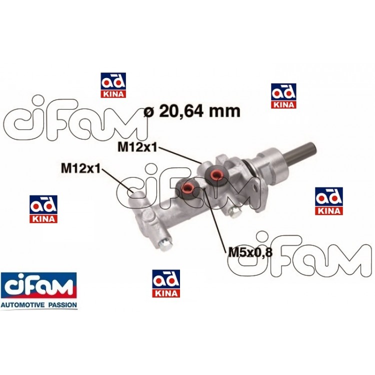 CIFAM 202-768 | ANA MERKEZ 202768 TRAFİK-II 1.9D ALIMINYUM (20,64 MM) VIVARO 1.9-2.0 CDTI