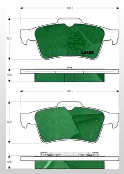 DELPHİ LP1701 | FREN BALATASI ARKA (123 MM) OPEL VECTRA C RENAULT MEGANE II FORD FOCUS C-MAX CONNECT 02-