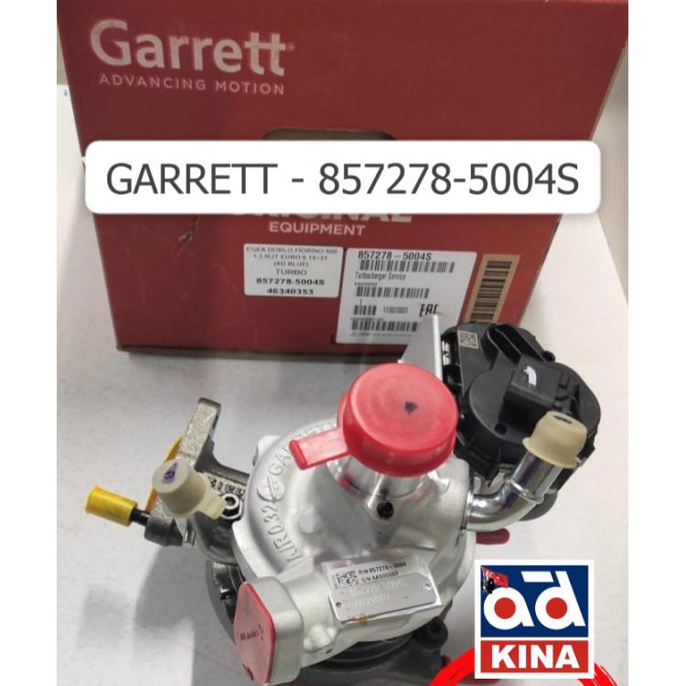 GARRETT T857278-5004S | TURBO KOMPLE T8572785004S EGEA 1.3MJET EURO6 (AD BLUE) DOBLO IV 500X-L 15-21