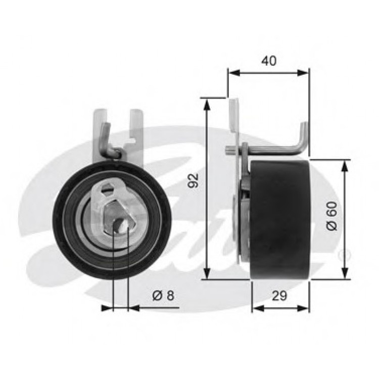 GATES T43158 | GERGİ BİLYASI T43158 FIESTA 1.4 1.6TDCI FOCUS 1.6TDCI C3 C4 P207 P3