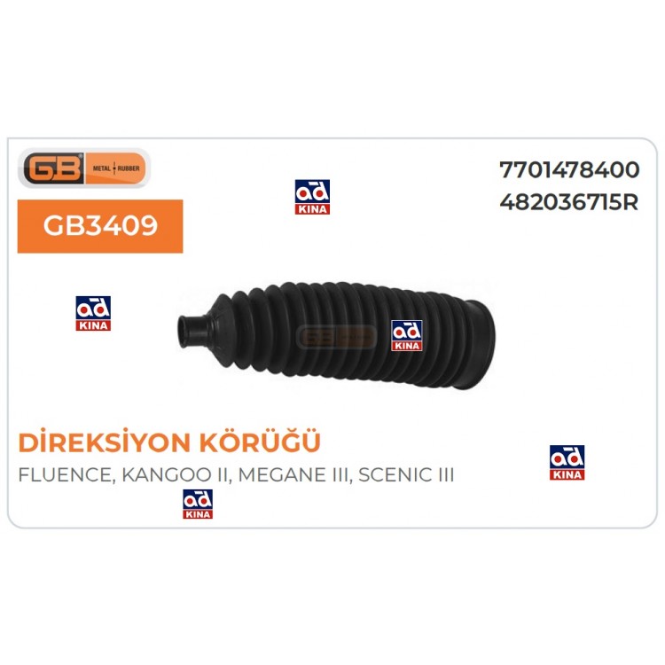 GB 3409 | DİREKSİYON KÖRÜĞÜ 3409 KANGO-II FLUENCE MEGANE-III SCENIC-III TÜM MODELLER