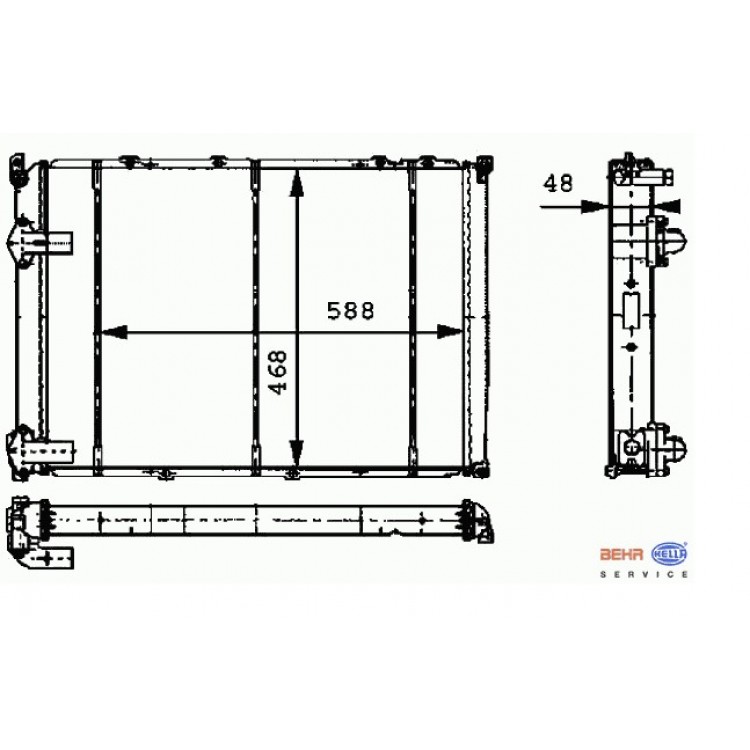 KALE 0537371AB | RADYATÖR 0537371AB SAFRANE 2.1 2.2 2.5TDI