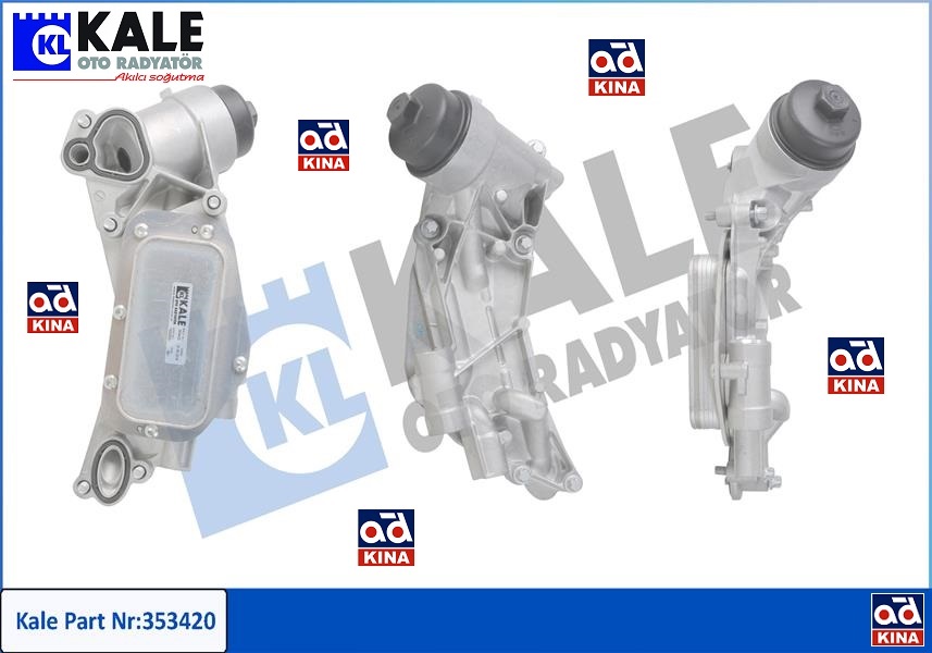 KALE 353420 | YAG SOGUTUCU OPEL ASTRA H, ASTRA J, MOKKA, INSIGNIA A, ZAFIRA B, ZAFIRA TOURER C 1.6I, 1.8I 04-