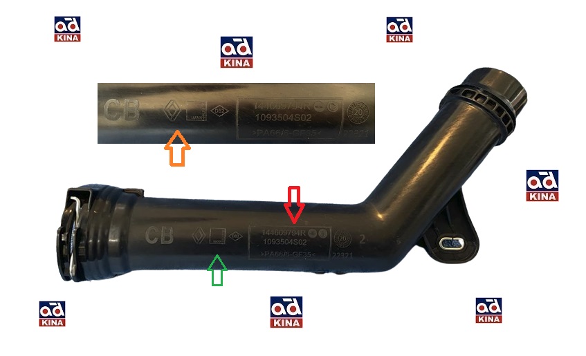 OEM 144609794R | HAVA FİLTRE BORUSU 144609794R MEGANE-III FLUENCE 1.5 DCI (K9K)