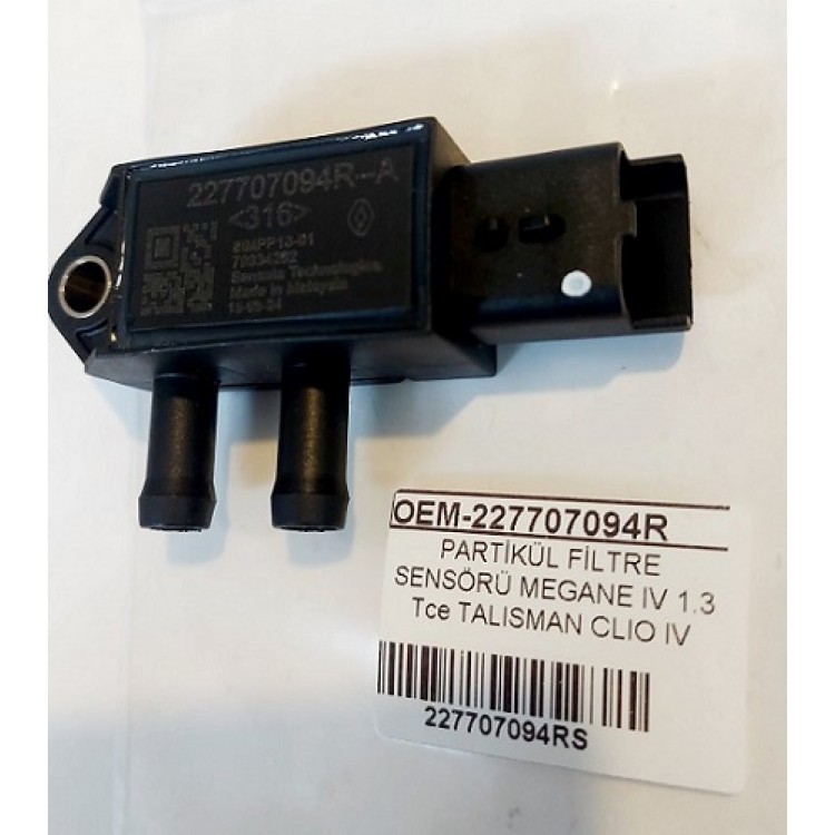 OEM 227707094R | PARTİKÜL FİLTRE SENSÖRÜ 227707094R MEGANE IV 1.3 Tce TALISMAN CLIO IV DUSTER