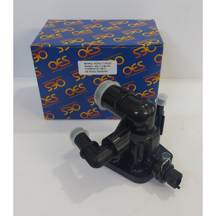 OES T11603 | TERMOSTAT T116.03 KOMPLE 88°C EURO5 1.3JTD-MTJ-CDTI 10> LINEA DOBLO FIORINO G.PUNTO EVO AST J