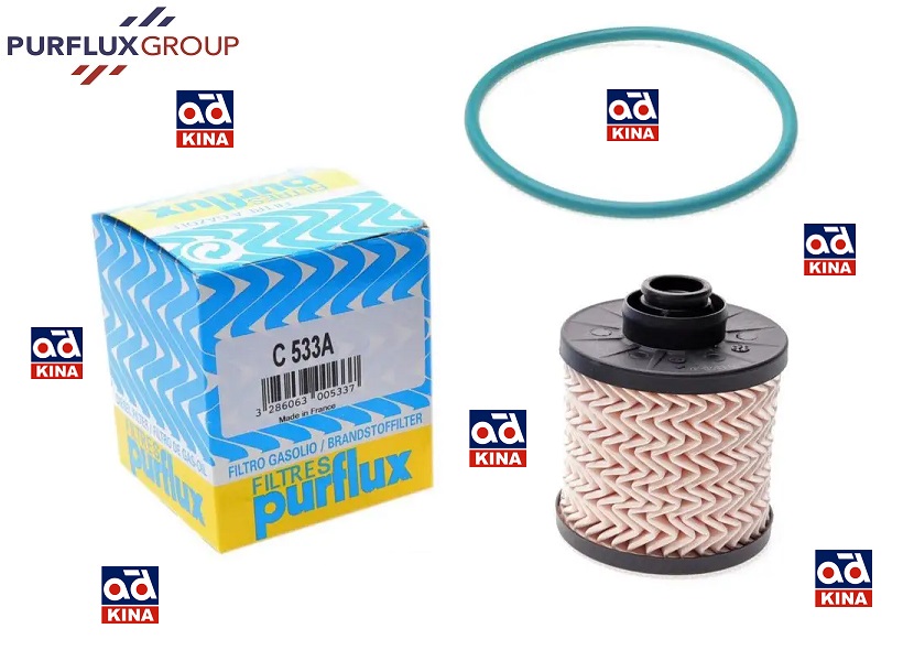 PURFLUX C533A | YAKIT FILTRESI (DIZEL) PSA C3, C4, 208, 308 II, 508 1.6/2.0 HDI 13-, FORD C-MAX II 2.0 TDCI, FOCUS III 1.5/2.0 TDCI