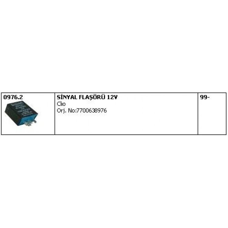 UNUVAR 1057 | FLAŞÖR RÖLESİ 976.2 CLIO