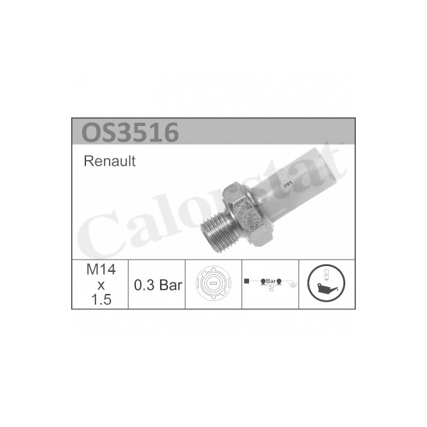 VERNET OS3516 | YAĞ MÜŞÜRÜ (0,30 BAR) OS3516 MEGANE CLIO KANGO R19 R21 R9 YM (K9K-E7J-K7M-F9Q)