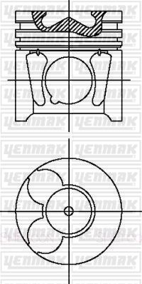 YENMAK 31-04497-060 | PISTON+SEGMAN (85,00MM) (0,60 FARKLI) P407-P307-SCUDO III-EXPERT III-P308-P3008-P607-C5-C6-C8-JUMPY III DW10BTED4(2,0HDI 16V) MONDEO-FOCUS C MAX-KUGA G6DA 2,0TDCI 130PS/140PS
