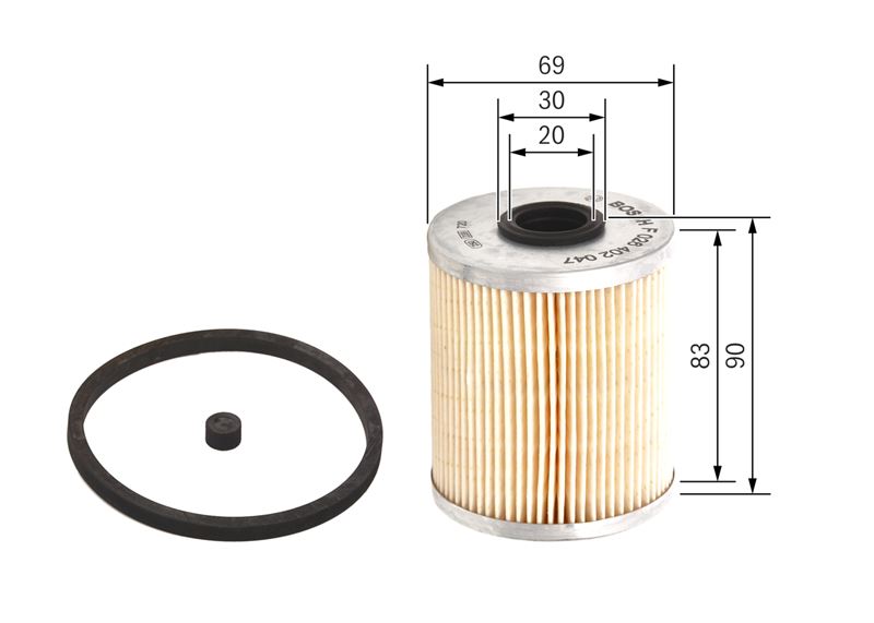 BOSCH F026402047 | YAKIT FILTRESI DIZEL RENAULT MASTER,TRAFFIC,OPEL MOVANO,VIVARO 03-