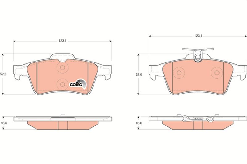 TRW GDB1621 | DISK BALATA ARKA FORD FOCUS II;FOCUS C-MAX 1.6,1.6 TDCI,1.6 TI, 05->; CONNECT 02->;OPEL VECTRA C,SIGNUM;RENAULT LAGUNA II;LAGUNA III ;SAAB 9-3;VOLVO S40 II