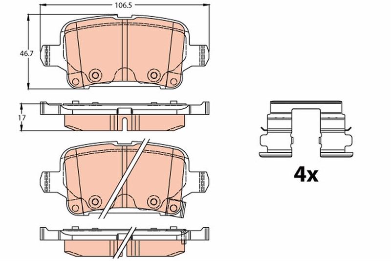 TRW GDB2180 | ARKA DISK BALATA OPEL ASTRA K (B16)  ASTRA K SPORTS TOURER (B16) VAUXHALL ASTRA MK VII (K) (B16), ASTRA MK VII (K) ESTATE (B16) 1984-1993
