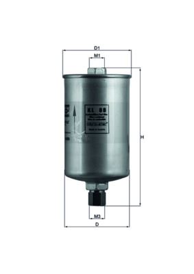 MAHLE KL181 | YAKIT FILTRESI BENZINLI FORD FOCUS 1.4 16V,1.6 16V ,1.8 16V, 2.0 16V 98-05 /CONNECT 1.8 16V 02-