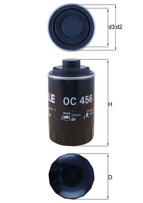 MAHLE OC456 | YAG FILTRESI VOLKSWAGEN GOLF,JETTA,PASSAT,T5 1.8 FSI,2.0 FSI