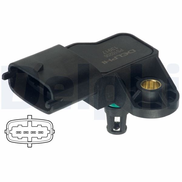 DELPHİ PS10206 | EMME MANIFOLD BASINC SENSORU CORSA D CORSA E ASTRA J MERIVA B ASTRA H VECTRA C Z13DTH - Z13DTJ - A13DTC - B13DTE