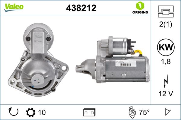 VALEO 438212 | MARS MOTORU OPEL ASTRA H 1.3 CDTI 05- /CORSA D 1.3 CDTI 06-