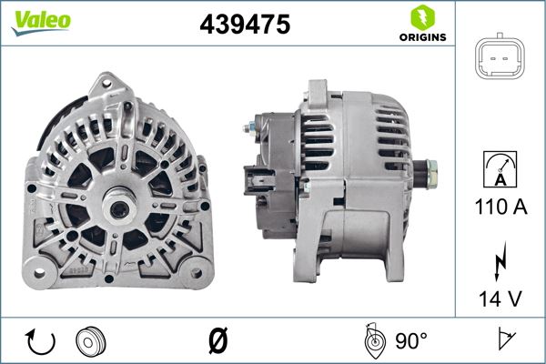 VALEO 439475 | ALTERNATOR RENAULT CLIO II 1.5DCI-MEGANE 1.4 1.6 1.5DCI