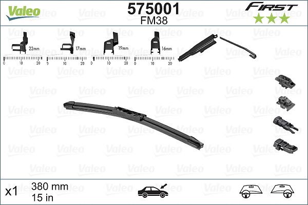 VALEO 119526 | SILECEK SUPURGESI SWF VISIOFLEX FLAT BLADE (X1) (340 MM) (ARKA) BMW X1, MERCEDES BENZ CLA CLS VALEO 119526 | SILECEK SUPURGESI SWF VISIOFLEX FLAT BLADE (X1) (340 MM) (ARKA) BMW X1, MERCEDES BENZ CLA CLS