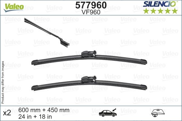VALEO 119305 | SILECEK SUPURGESI X2 VOLKSWAGEN GOLF 5, JETTA, PASSAT 6, TOURAN, EOS 600+475