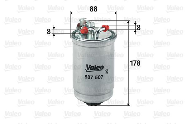 VALEO 587507 | YAKIT FILTRESI (MAZOT) VOLKSWAGEN GOLF III 1.9, TRANSPORTER, JETTA, CADDY