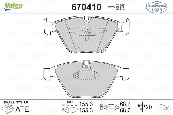 VALEO 670410 | DISK BALATA ON BMW E65 ;E66 7 SERISI 3.600CC,4.400CC