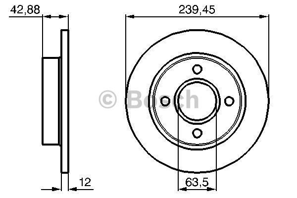 ELİTCAR FD33026 | DİSK FREN AYNASI ÖN FD33026 DOBLO 1.3 JTD ALBEA HAVALI (01-)
