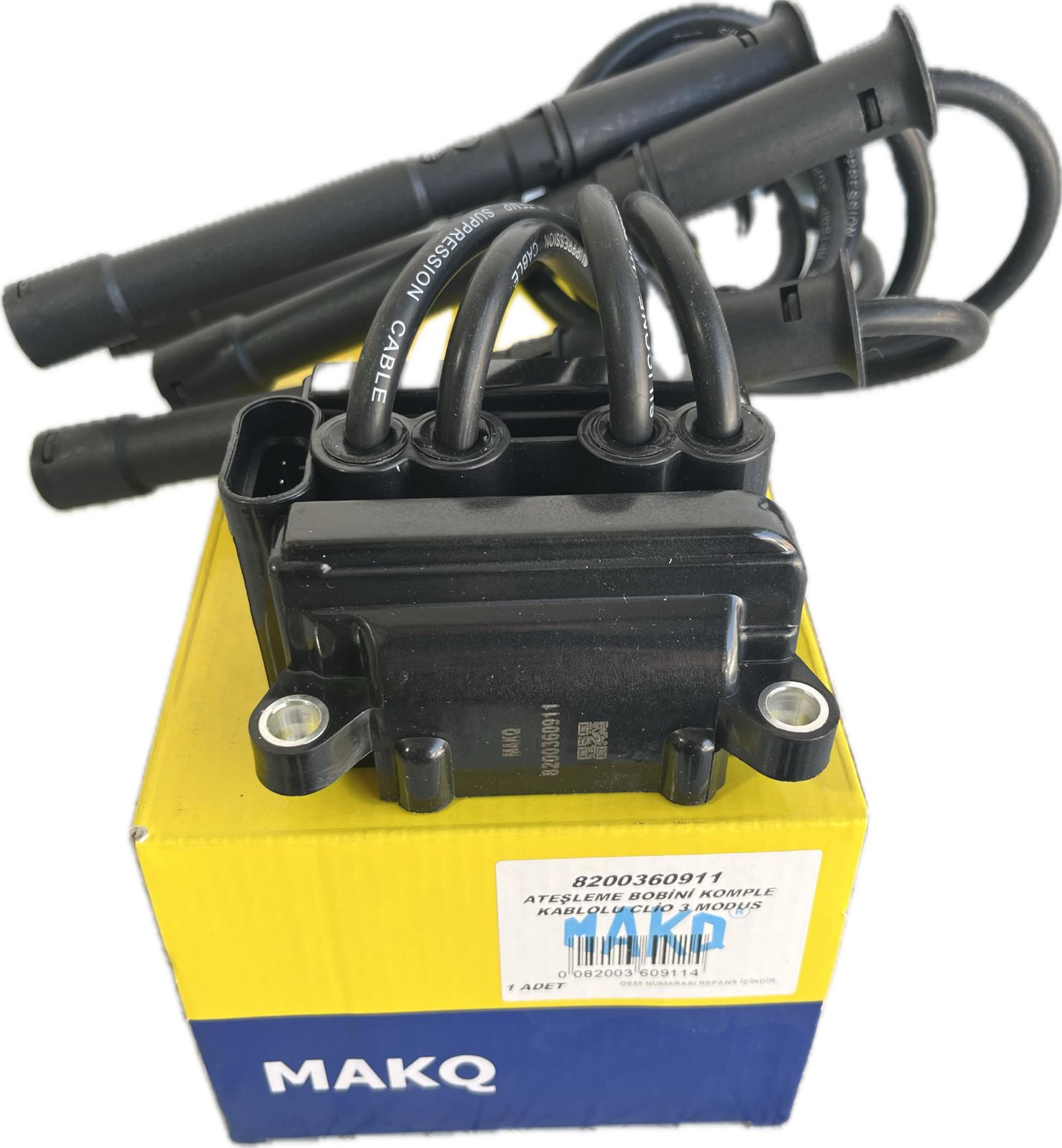 MAKQ 8200360911 | ATEŞLEME BOBİNİ KOMPLE KABLOLU 8200360911 CLİO III MODUS
