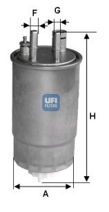 UFI 24.ONE.00 | YAKIT FILTRESI (OE) DOBLO 1,9JTD FIORINO GRANDE PUNTO PUNTO EVO 1,3 MULTIJET